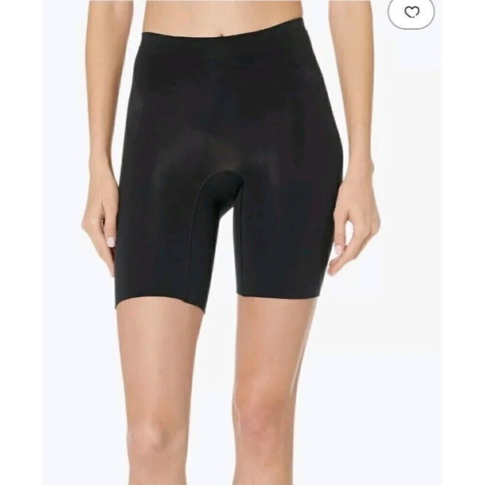 Spanx Women's Power Short Mid Thigh Shaper Short Black Size XL NEW $36